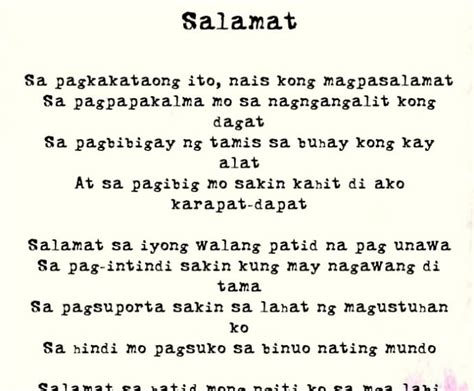 “Mabilis na paglalakbay, masarap na buhay” (Fast travel, good life) – The “-ay” endings create a rhyme in this phrase. . Tagalog poem generator